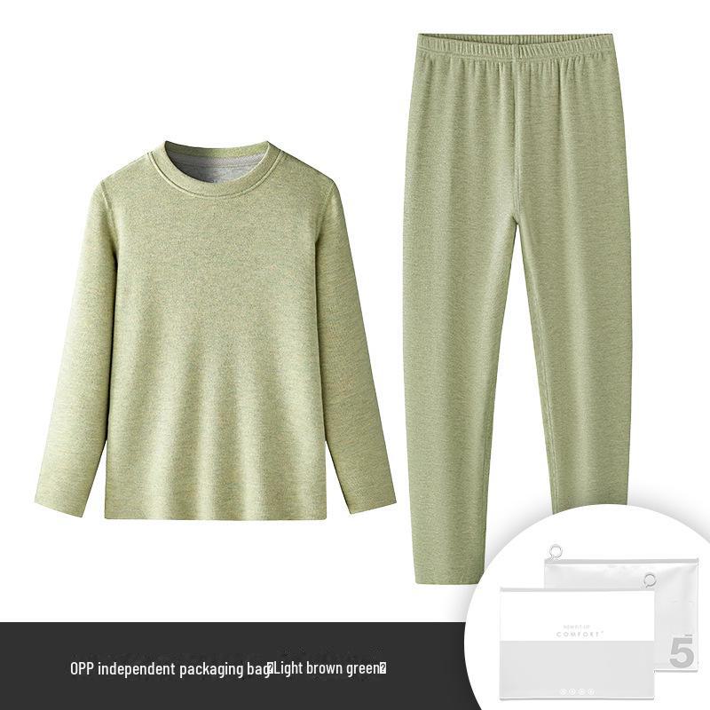 [Содержит кашемир] Детский термокомплект Meiyabi из шелка с флисом - Осень/Зима