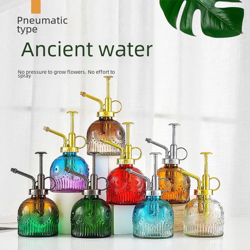 Embossed Glass Watering Sprayer for Home and Garden Decor