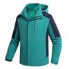 Men Womens Waterproof Jacket 3-in-1 Windbreaker Winter Coat Fleece Inner for Rain Snow Solid Color Contrast Color Can Be Removed