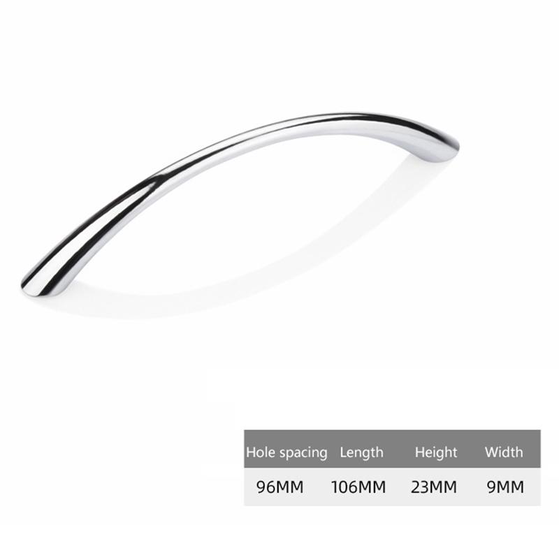 Ручка для двери шкафа из цинкового сплава, простая изогнутая ручка для ящика, многофункциональная ручка для гардероба, обувницы, мебельная фурнитура