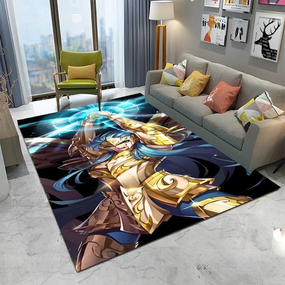 Ретро Saint Seiya ковер с рисунком аниме для дома, гостиной, спальни, дивана, коврика, декор, детский игровой коврик, нескользящий напольный коврик