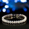 Elegant Women's Dazzling Rhinestone Bangle Bracelet Wedding Engagement Jewelry