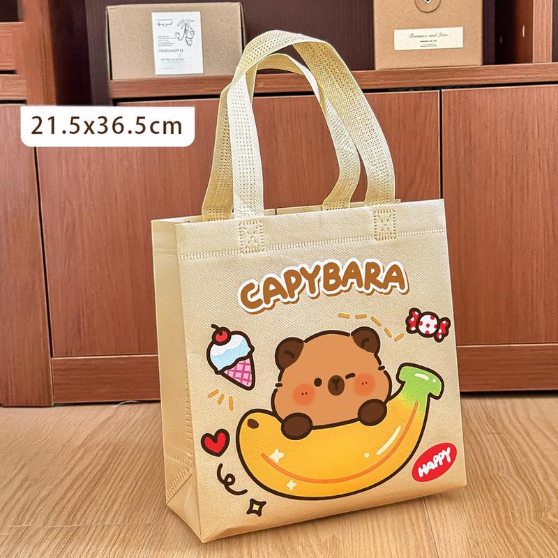 10X Kapibala  Handbag - Cute Cartoon Dolphin Design Non-Woven Eco-Friendly Gift Packaging Bag for Birthday Companions