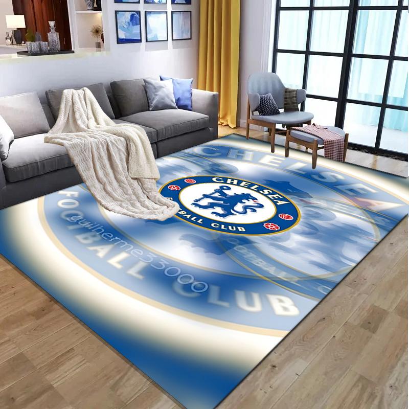 Chelsea F.C Pattern Rug, Indoor/Outdoor Mat, for Picnic, Gameroom, Bedroom, Office, Living Room, Home Decor Carpet, Birthday Gift