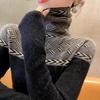 Fashionable Women's Turtleneck Jumper Slim Vintage Long Sleeve Autumn Spring Thin Section Sweaters Inside Basic Knitted Pullovers