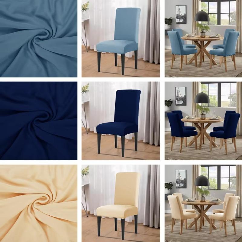 Эластичный чехол для стула в столовую с принтом, накидка, чехлы для стульев, чехол для кухонного стола