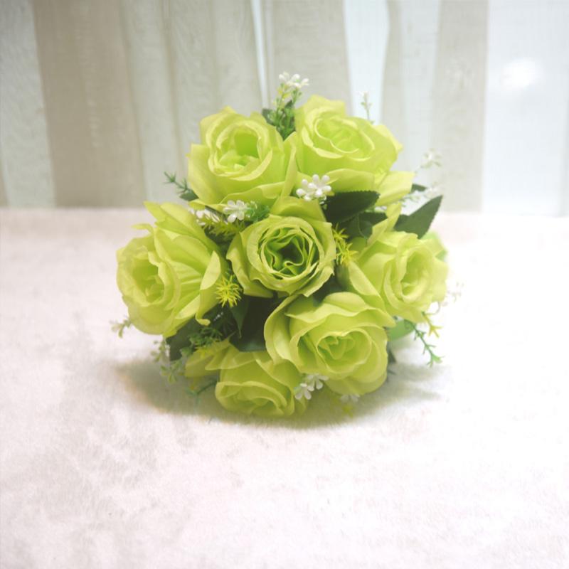 1 шт. Букет Компактный Свадебный Прочный Подружка невесты Готовый к церемонии букет Реалистичный Искусственный Маленький Маленького размера Миниатюрный 23x20см