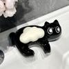 Милый держатель для мыла для кошек, контейнер для мыла, гладкий керамический туалет, поднос, аксессуары для ванной комнаты, инструменты для ванной комнаты, домашний декор