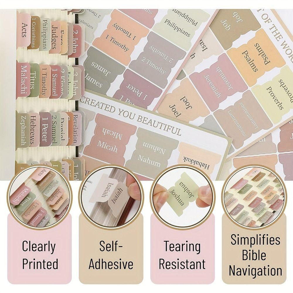 5 sheet/set Sticky Notes Bible Index Tabs Studying Bible Bible Labels Tabs School