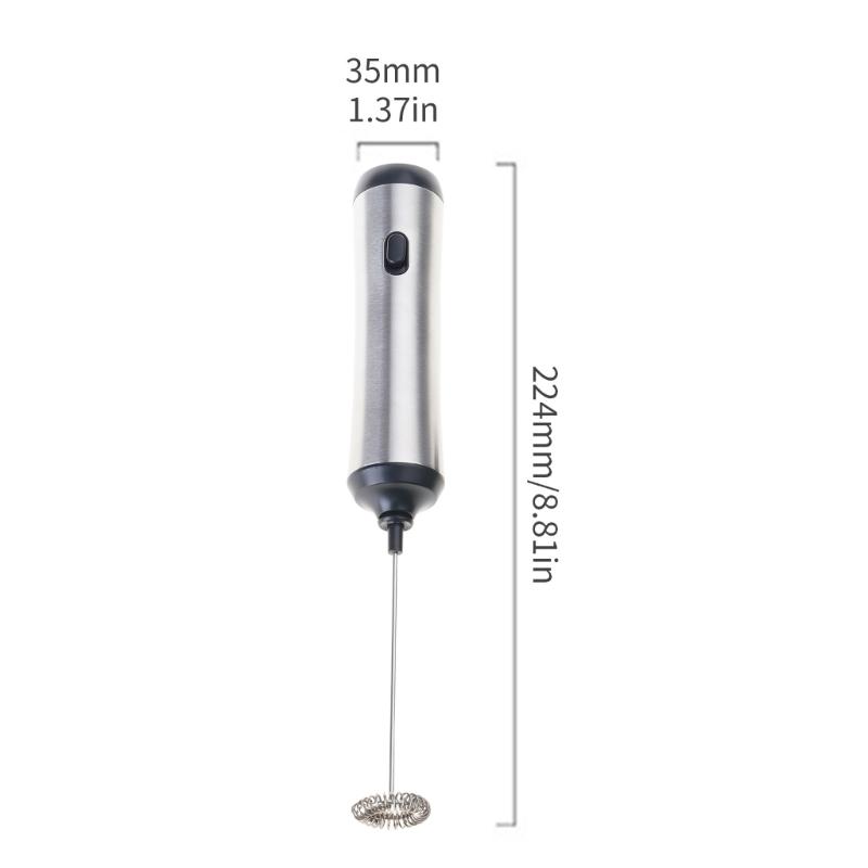 Miniature Electric Whisk for Lattes and Cappuccinos Handheld Milk Frother for Home or Office Battery Operated Drink Mixer