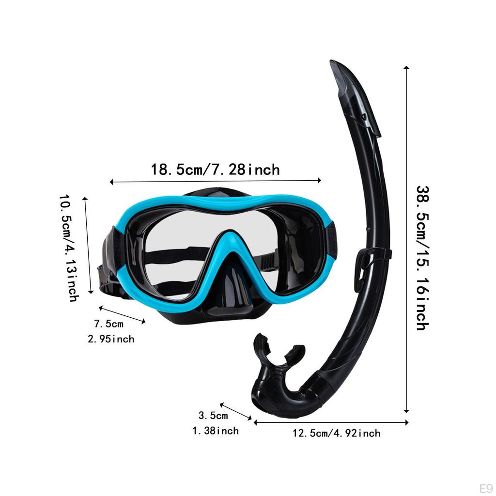 Набор для сноркелинга, дыхательная маска, удобная маска для дайвинга с широким обзором, очки для плавания