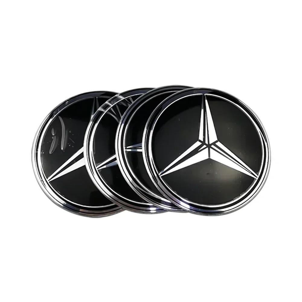CSA1 75mm for Mercedes Benz Car Wheel Hub Rim Center Sticker W203 W204 W205 W209 W210 W211 W212 W176 W166 W163 W221 Auto Decoration
