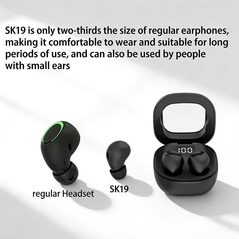 Xiaomi SK19 Беспроводные наушники Bluetooth 5.3 Мини-невидимки TWS с микрофоном HIFI Stereo, шумоподавлением для повседневного использования, портативные