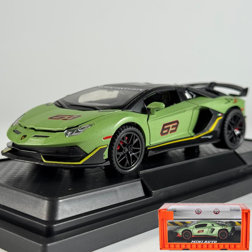 1:32 Aventador SVJ 63 Съемная Версия Суперспортивный Автомобиль Сплав Литье под Давлением Модель Автомобиля Домашние Модные Игрушки Украшения Рождественские Подарки Дети