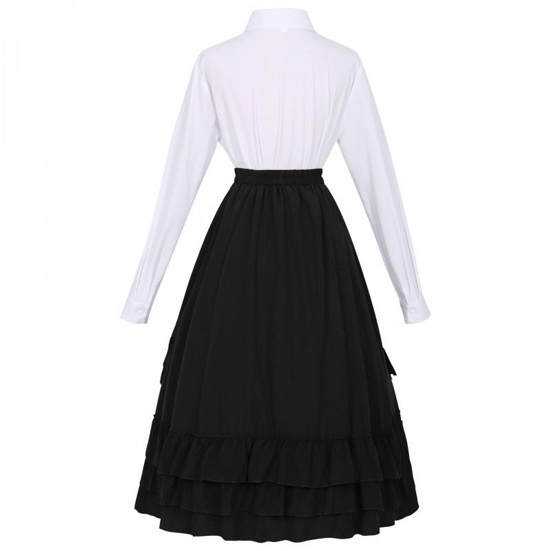 Gothic Victorian Style Costume Set Women Stage Performance Cosplay Party Dress