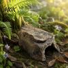 Resin Reptile Shelter Hide Cave, Realistic Rock Look Toad House, Humid Snake Hiding Spot for Frogs, Small Reptiles, Indoor Terrarium, Outdoor