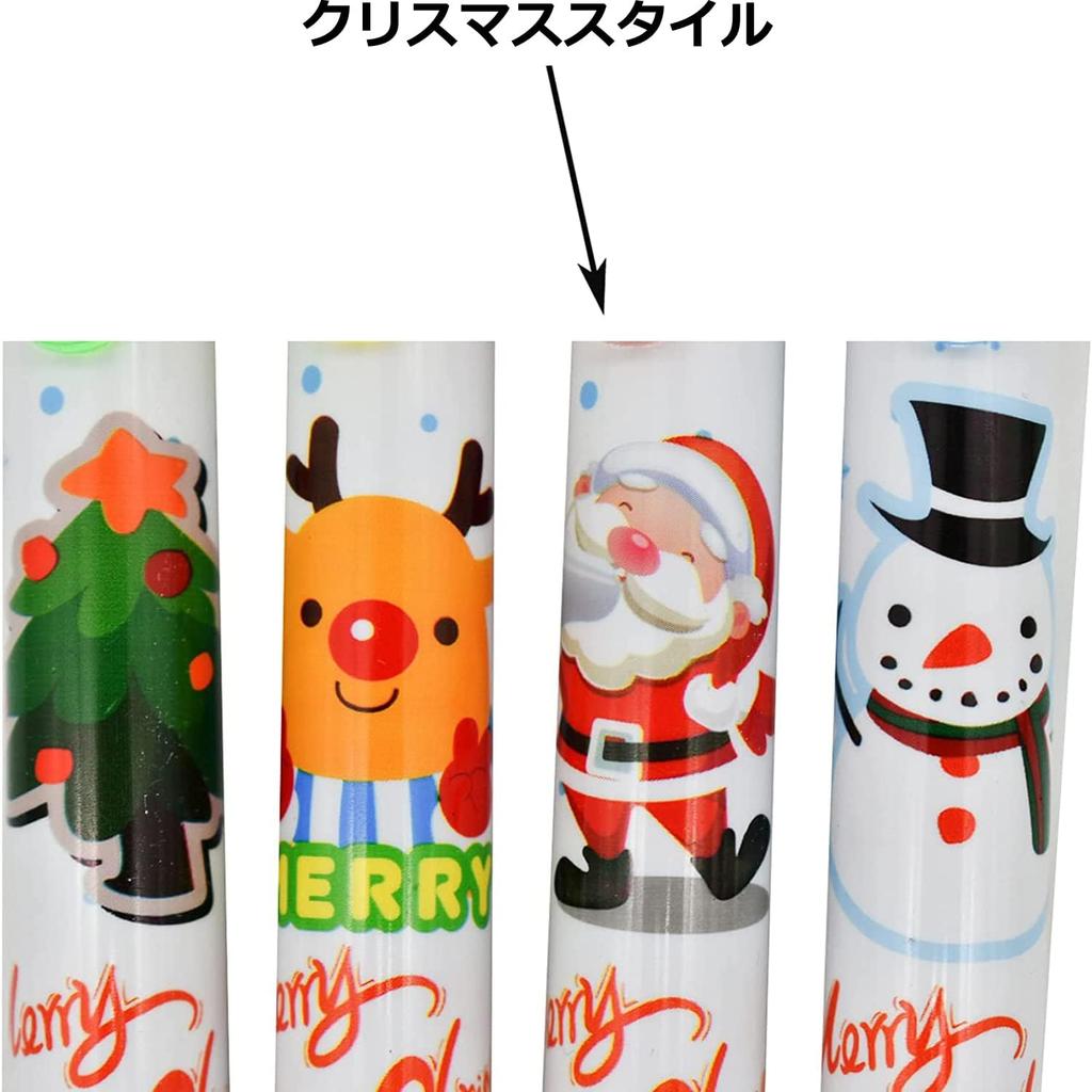 Maydahui Милый 6-цветный набор шариковых ручек к Рождеству, 12 штук, черные чернила, стильная милая канцелярия 0,5 мм, масляные, многофункциональные, многоцветные