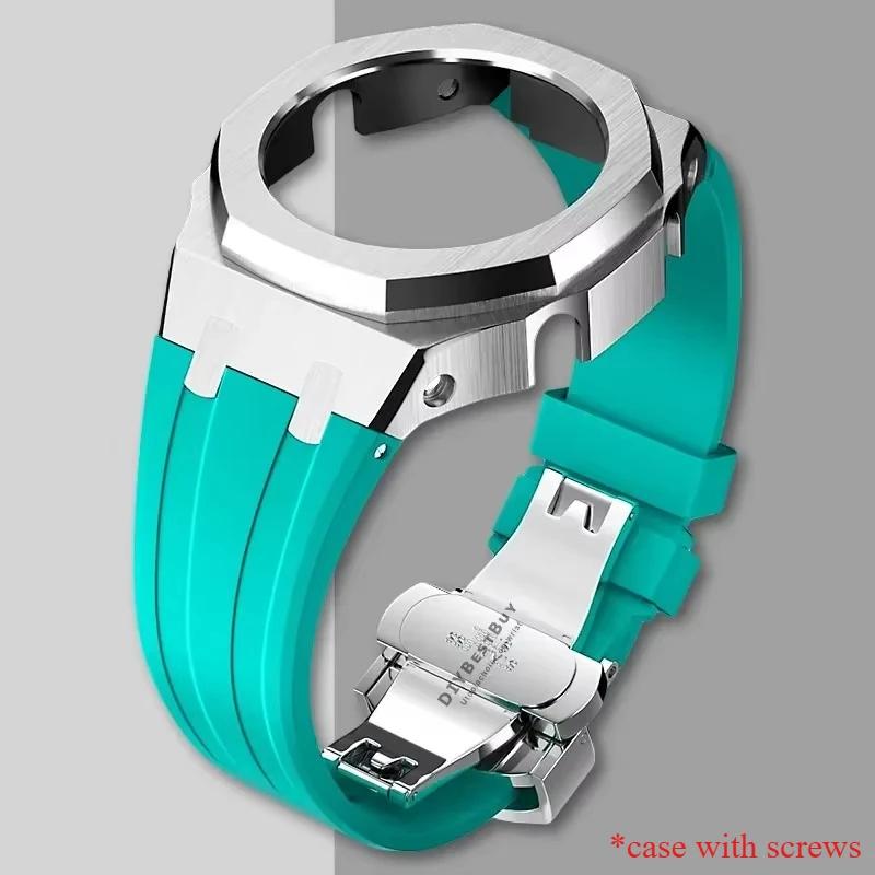 Металлический корпус 4-го поколения Безель Рамка GA2100 GAB2100 Casioak Мод Кит Модификация Рамка Для GA2110 Металлический Резиновый Ремешок Аксессуар Оптом