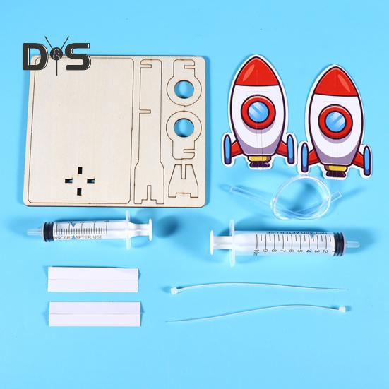 1 набор DIY ракетная установка модель комплект ручной работы деревянная головоломка ракета с воздушным приводом строительство поделки дети STEM образовательный научный эксперимент игрушка