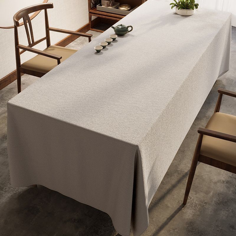 Chinese Style Tea Mat Cover Cloth Solid Color Cotton and Linen Tea Tablecloth Thickened and Simple Can Be Used for Dining Tables