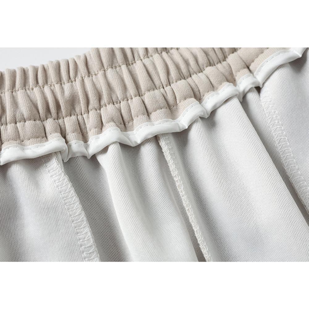 Осенние спортивные широкие брюки в полоску, женские свободные прямые брюки с высокой талией, повседневные шикарные спортивные брюки со шнурком