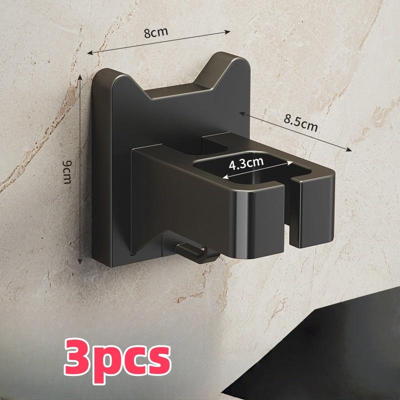 Настенный держатель для фена, полки для ванной комнаты, самоклеящаяся полка для хранения без сверления, органайзер для инструментов для фена, белый, черный