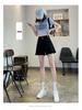 Off-white High-Waisted Wide-leg Denim Shorts for Women - Summer 2025 A-line Slimming Design