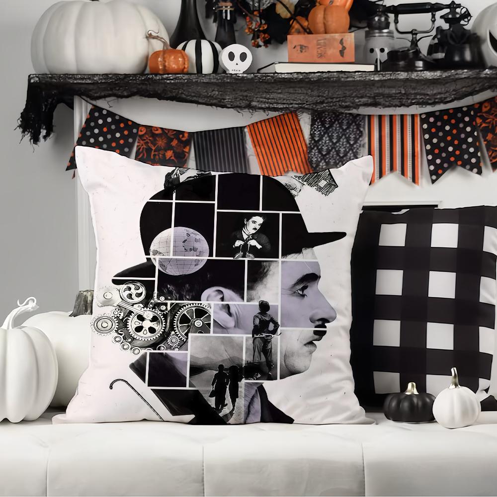 Mime C-Charlie C-Chaplin Pillow Case Office Cushions Suitable For Sofa Car Bedroom Decorative Cushion Cover