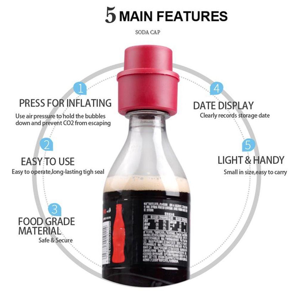 2pcs/Set Frizzy Carbonation Keeper Air Tight Soda Cap Drink Sealer Bottle Stopper Beverage Saver