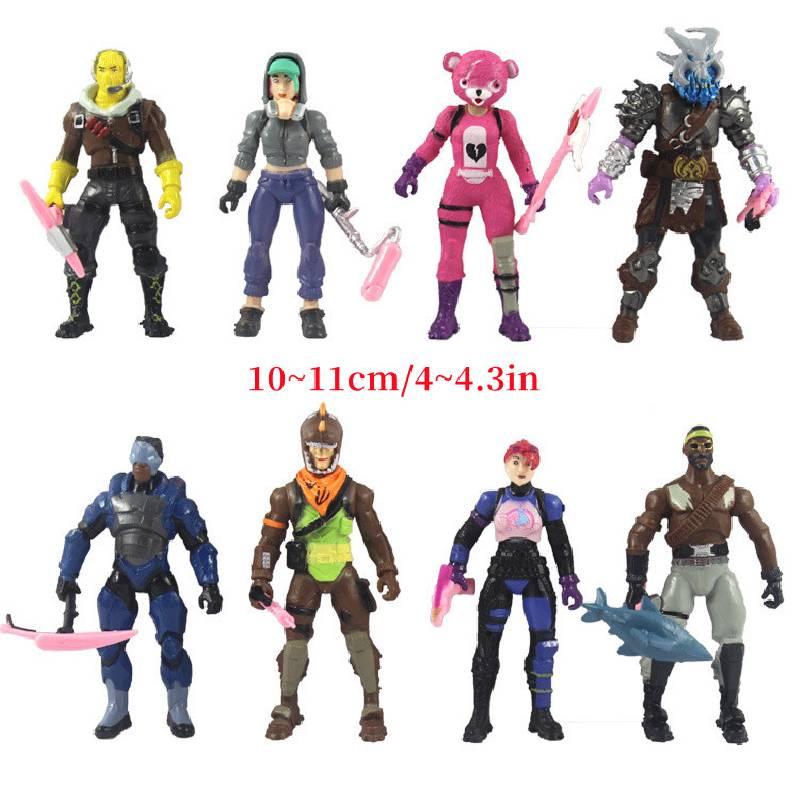 Fortnite 8 шт. Фигурка Кукла Вооруженные Детский Подарок Украшения для Торта на День Рождения Рождество