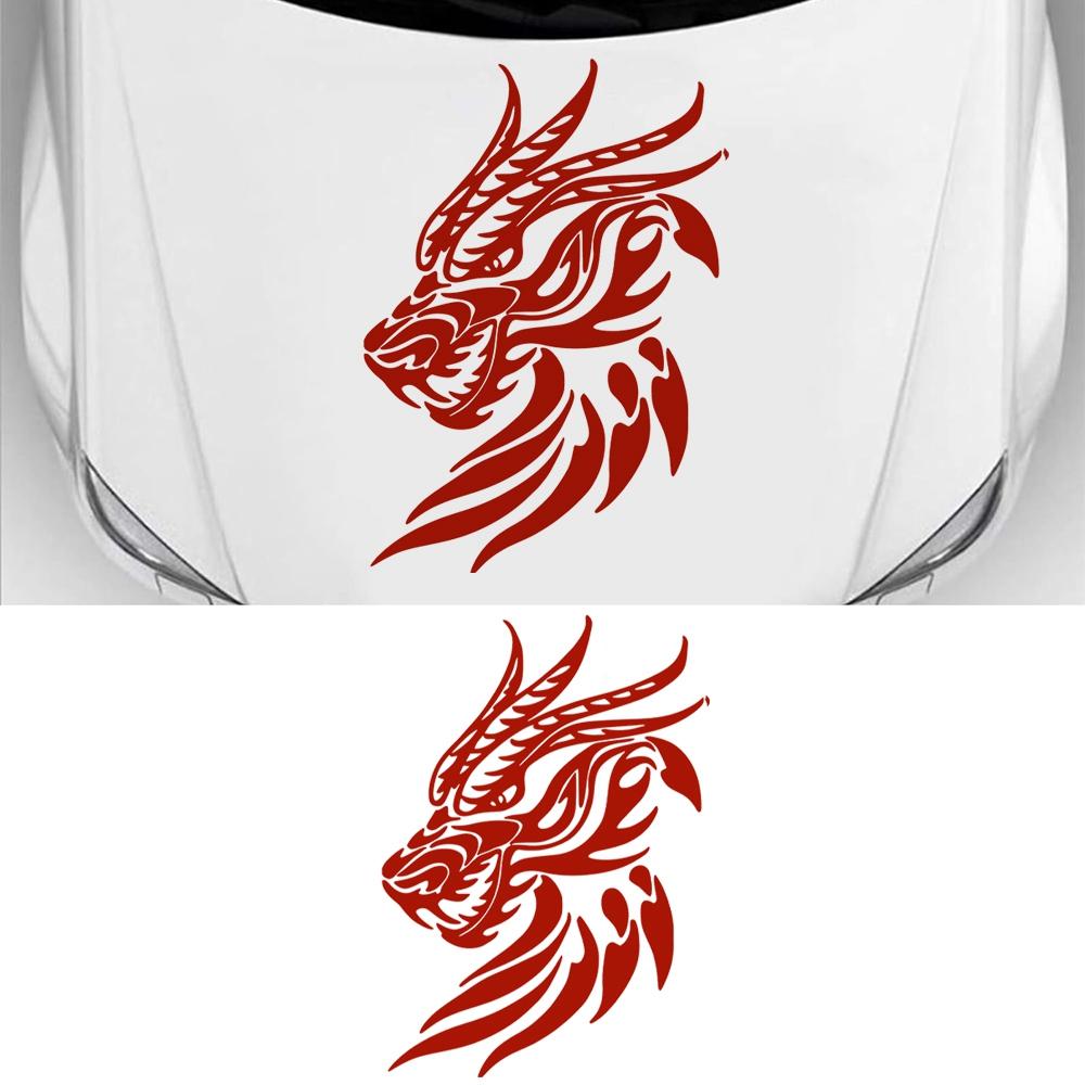1 шт. Loong Totem Power Graphics наклейка для кузова автомобиля капот крышка двери, дракон наклейки пленка ПВХ авто внешний стиль