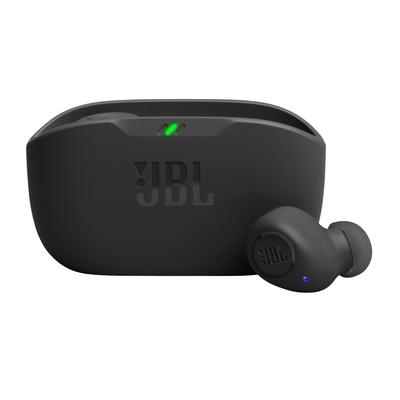 Беспроводные наушники-вкладыши JBL WAVE BUDS, Bluetooth, водонепроницаемые и пыленепроницаемые IP54, совместимые с приложением, USB Type-C, черные, JBLWBUDSBLK, маленькие