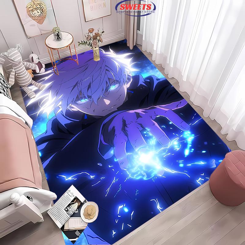New Shelves ! Jujutsu Kaisen Gojo Satoru Carpet, Living Room Bedroom Office Kid's Room of Choice, Non-slip Machine Washable Mat