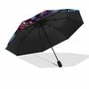 Cyber Cat Kingdom pattern umbrella, portable and foldable design, 8 ribs, a casual accessory for Halloween, Christmas, and birthday gifts.