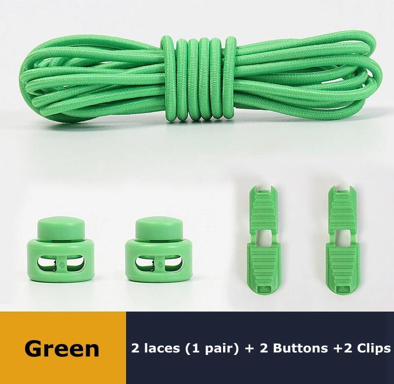 Шнурки без завязывания, подходящие для любой обуви, круглые эластичные шнурки с пружинным замком, быстро надеваются за 1 секунду, шнурки для хайкинга, спорта, ленивые шнурки