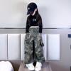 Наряды для девочек Длинные брюки карго Широкие брюки для девочек Детский танцевальный костюм Повседневные брюки Свободный крой Прямые брюки Брюки для девочек Одежда