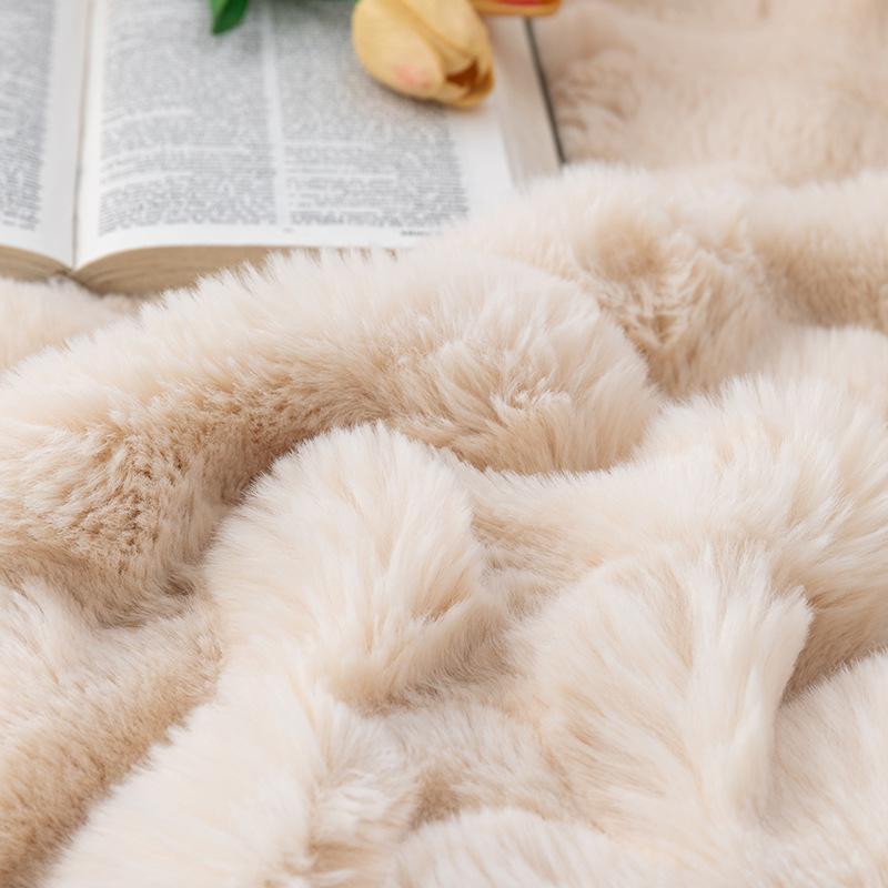 Одеяло из искусственного меха на все сезоны, теплое мягкое покрывало для дивана, покрывало на кровать, для офиса, постельное белье для путешествий, домашний декор