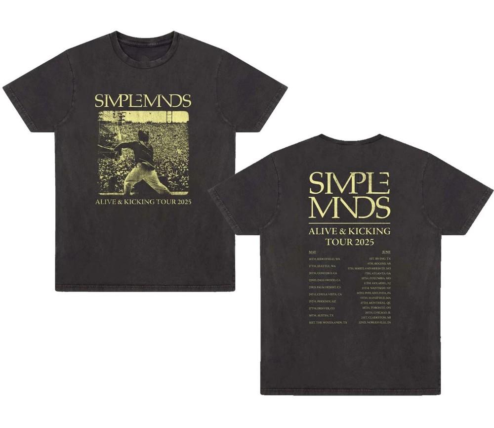 НОВАЯ футболка Comfort Colors Simple Minds Alive Kicking 2025 Tour Date Размер S-5XL Унисекс