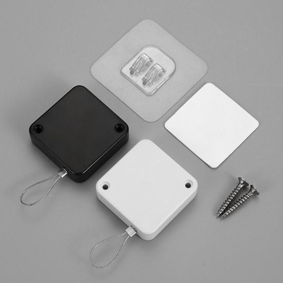 Автоматический дверной доводчик со стальной проволокой, регулируемый, без перфорации, самоклеящийся, настенный, для ванной комнаты