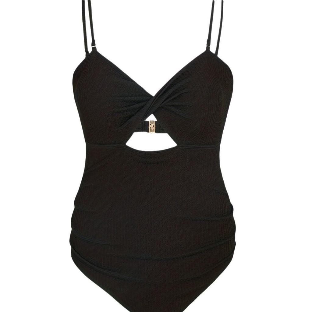 2024 Европейский и американский купальник бикини без спинки больших размеров - Однотонный, Высококлассный и Сексуальный