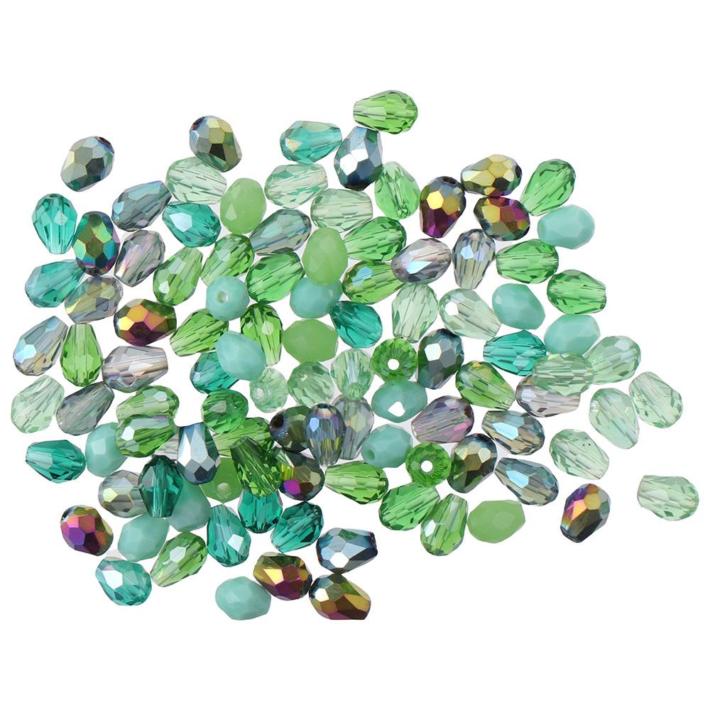 200 шт. Каплевидные синие стеклянные бусины Хрустальные бусины Подвеска Хрустальная подвеска Ожерелье