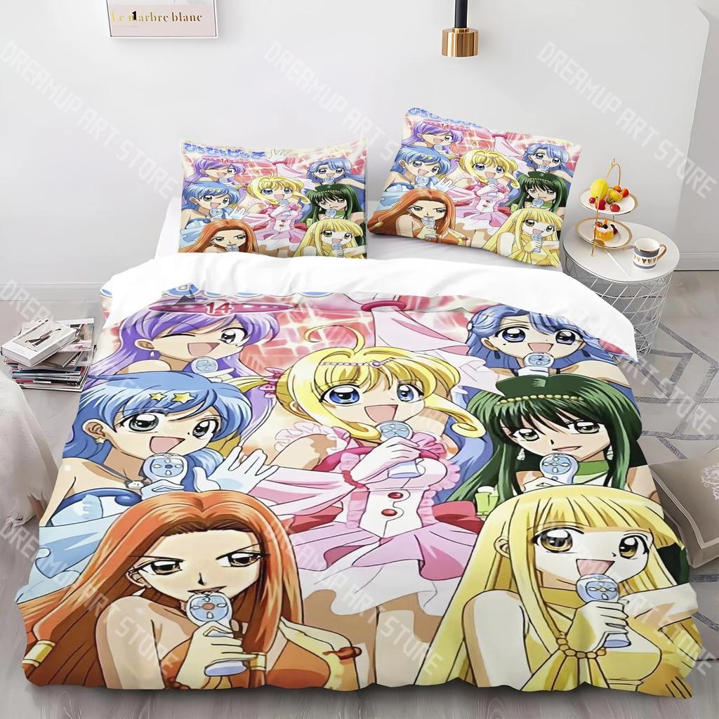 Модный комплект постельного белья Mermaid Melody Pichi Односпальный Двуспальный Полный Queen King Размер Комплект постельного белья для детской комнаты Комплекты с пододеяльником Комплект простыней