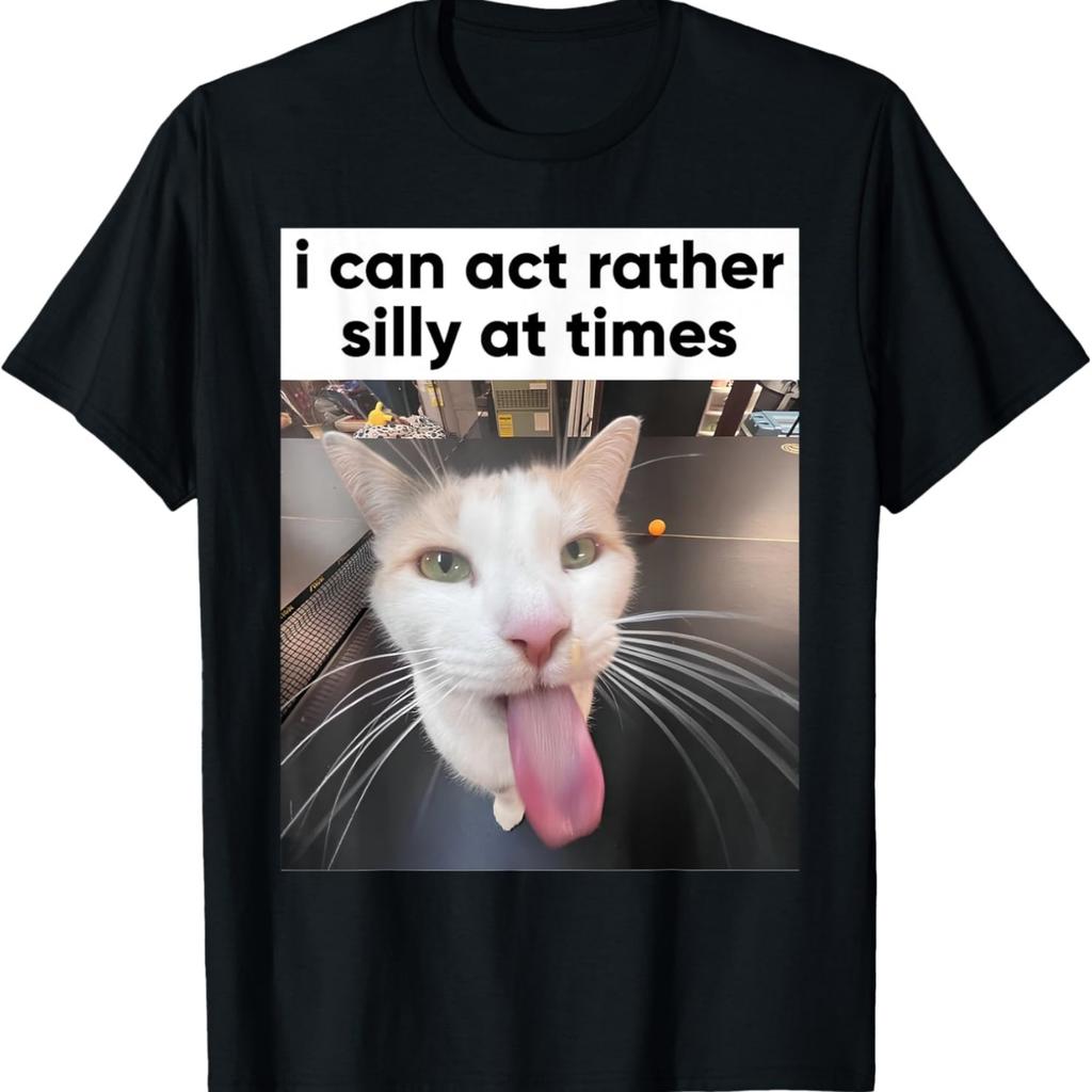 I Can Act Rather Silly At Times Funny Silly Cat Memes Kids T-Shirt