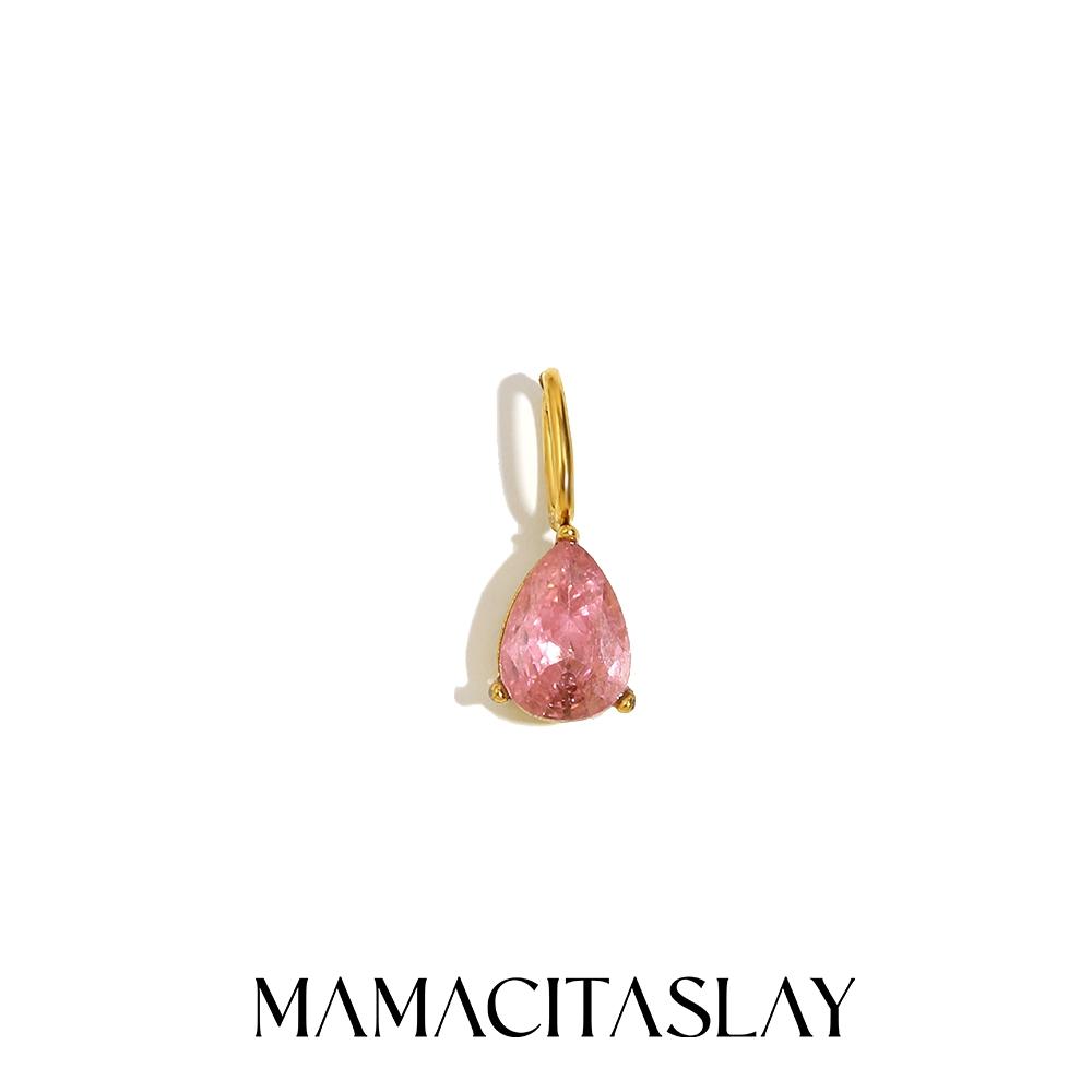 MamacitaSlay Серьги, Кольца, Браслеты, Кулоны из Нержавеющей Стали 316L с Цирконами, Камень Декабря, Для DIY, Водонепроницаемые Украшения