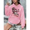 Autumn Winter Women Hooded Hoodie Halloween Skull Portrait Skeleton Graphic Print Pullovers Clothing Vintage 2000s Sweatshirts