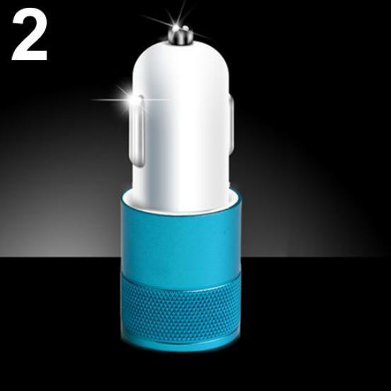 Универсальное автомобильное зарядное устройство 12-24 В с двумя USB-портами 3,1 А и светодиодной подсветкой для Samsung iPhone AVE