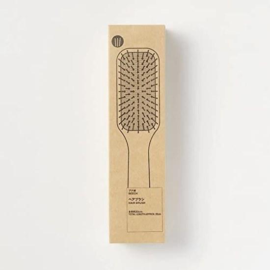 Щетка для волос Muji из бука, общая длина 20 см