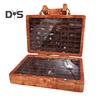 Деревянный ящик для показа драгоценных камней в форме чемодана, мини-коробка для коллекции кристаллов, портативный многосеточный органайзер для небольших коллекционных предметов