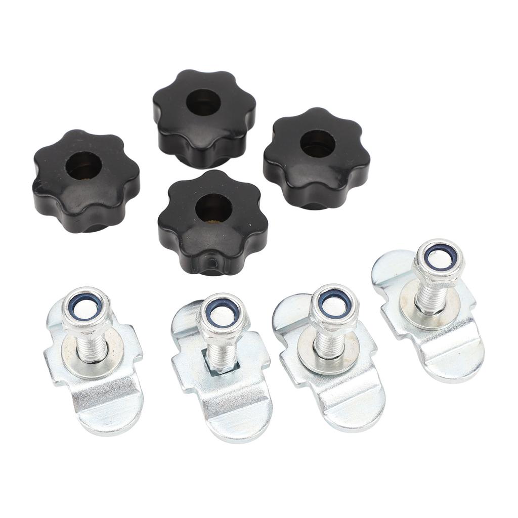 L Track Stud Fittings Carbon Steel 360 Degree Rotation L Track Tie Down System Kit for Truck Beds Trailers