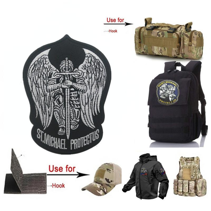 Значок SAINT MICHAEL PROTECT US, вышитые нашивки на крючках, военные тактические нашивки для одежды, нарукавные повязки для кепок, рюкзаков, знаки отличия, декоративные